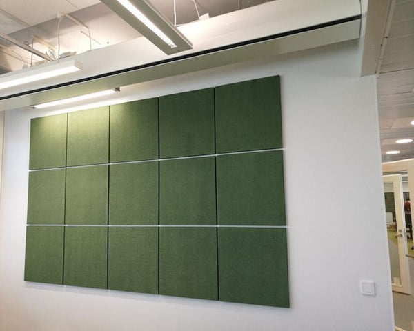 Grønne akustikplader til væg
