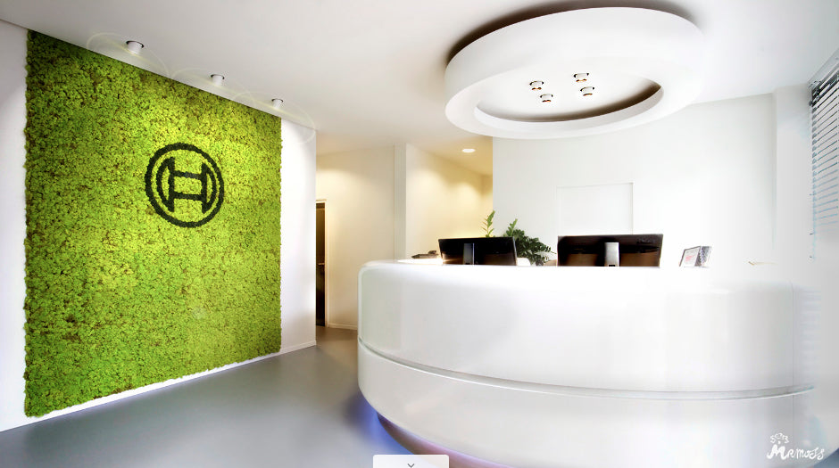 REMOSS - Mosvægge - Mosplader til design af grønne vægge med eks. logo - 2rethink