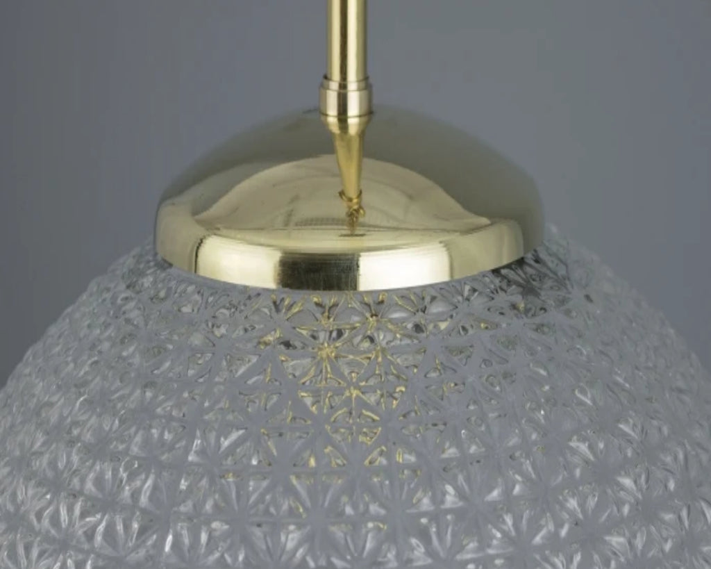 Smukke vintage glas diamant skåret pendler - Diamond ball