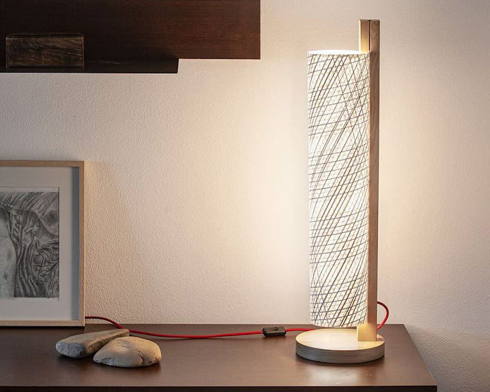 Lamper - Bordlampe Af Brugte Sejl. Model Mast.