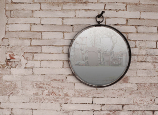 Spejl med jernramme fra Sestini & Corti - perfekt til restaurant, hotel mv