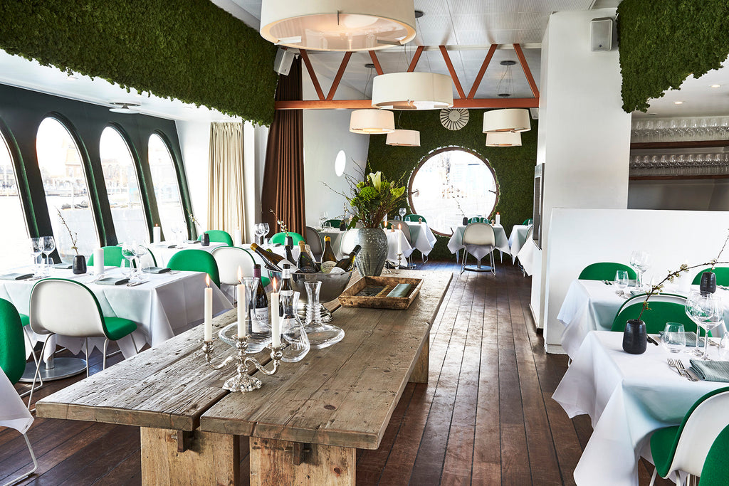 Restaurant Viva - restaurantbåden savnede et grønt look og bedre akustik. - 2rethink
